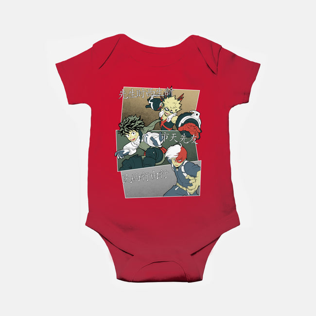 Hero Team-baby basic onesie-Astrobot Invention