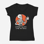 Coffee Black Like My Soul-womens v-neck tee-doodletoots