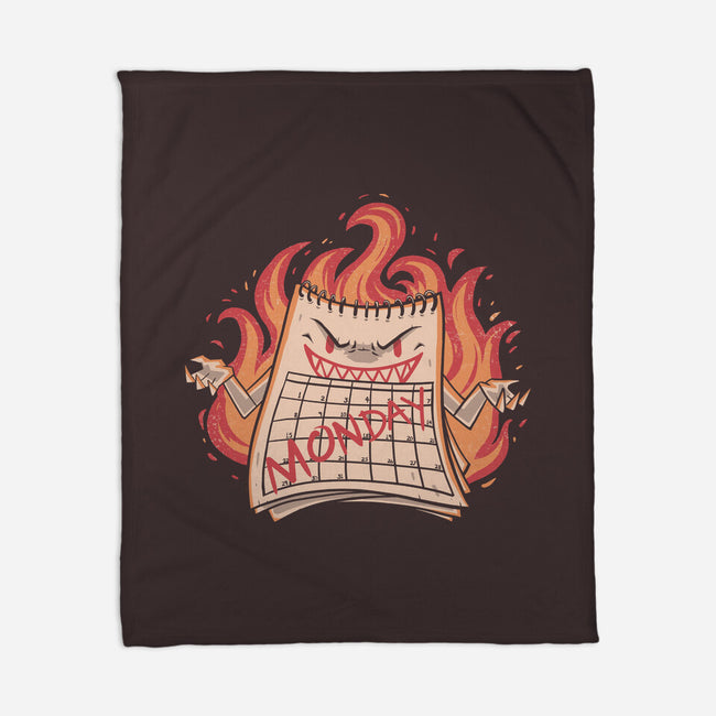 Here Comes Monday-none fleece blanket-eduely