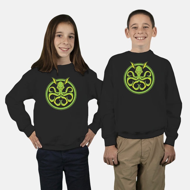 Hail Cthulhu-youth crew neck sweatshirt-dalethesk8er