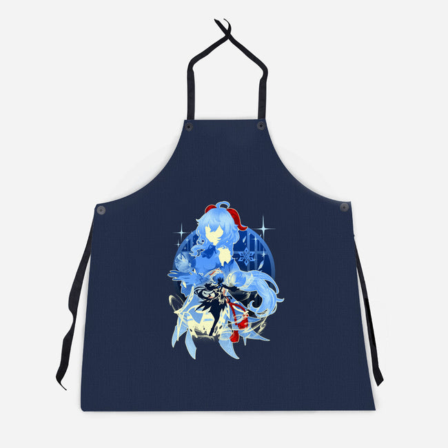 Plenilune Gaze Ganyu-unisex kitchen apron-hypertwenty