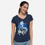 Plenilune Gaze Ganyu-womens v-neck tee-hypertwenty