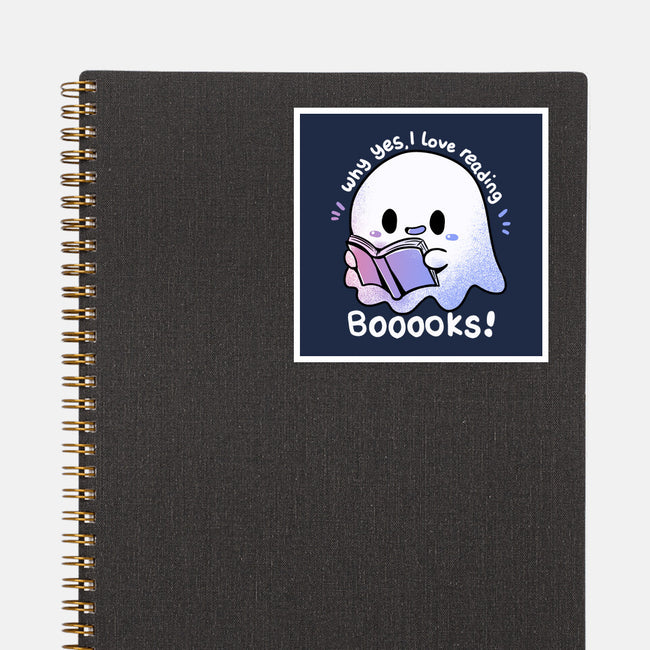 I Love Reading Booooks-none glossy sticker-TechraNova
