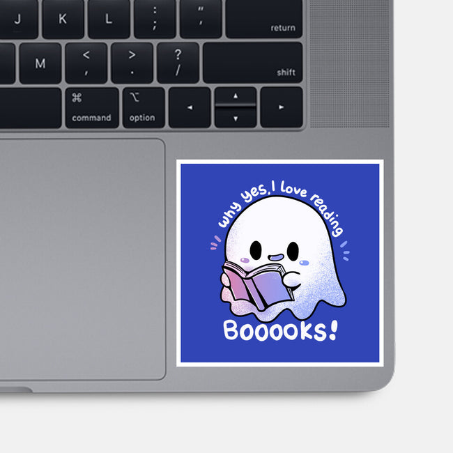 I Love Reading Booooks-none glossy sticker-TechraNova