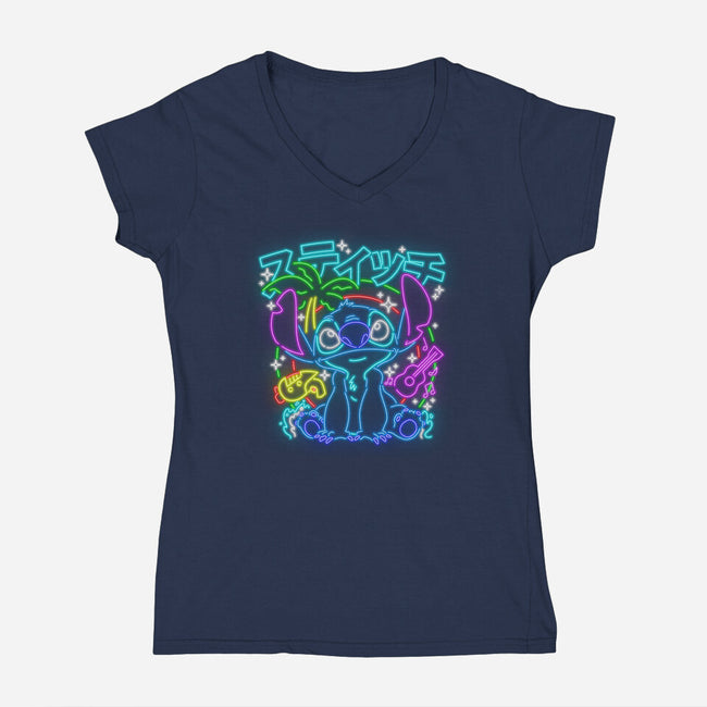 Experiment 626 Neon-womens v-neck tee-Diegobadutees