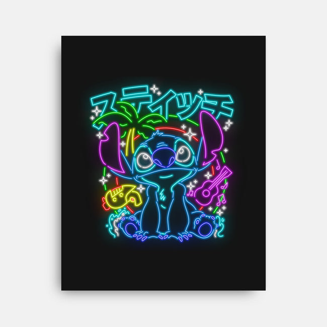 Experiment 626 Neon-none stretched canvas-Diegobadutees