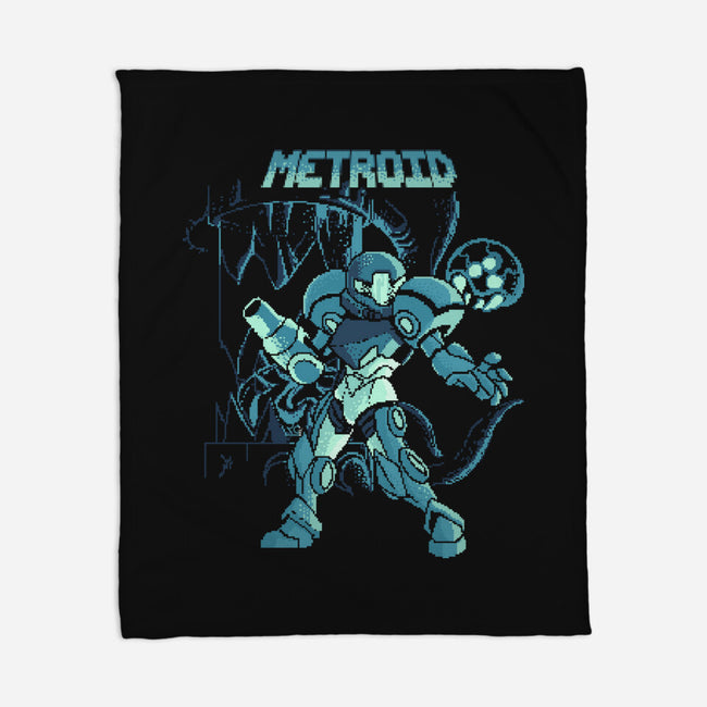 Pixel Metroid-none fleece blanket-Nihon Bunka