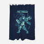 Pixel Metroid-none polyester shower curtain-Nihon Bunka