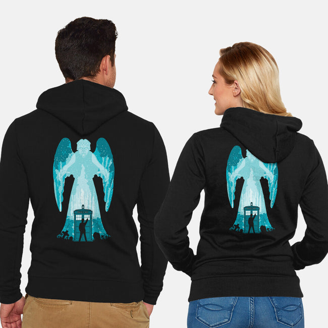 The Weeping Angel-unisex zip-up sweatshirt-dalethesk8er