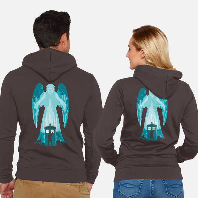 The Weeping Angel-unisex zip-up sweatshirt-dalethesk8er