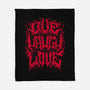 Live Laugh Love Black Metal-none fleece blanket-Nemons