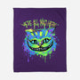 Colorful Mad Cat-none fleece blanket-IKILO