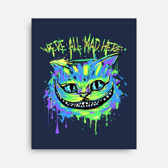 Colorful Mad Cat-none stretched canvas-IKILO