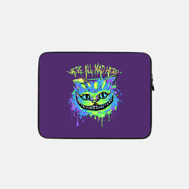 Colorful Mad Cat-none zippered laptop sleeve-IKILO