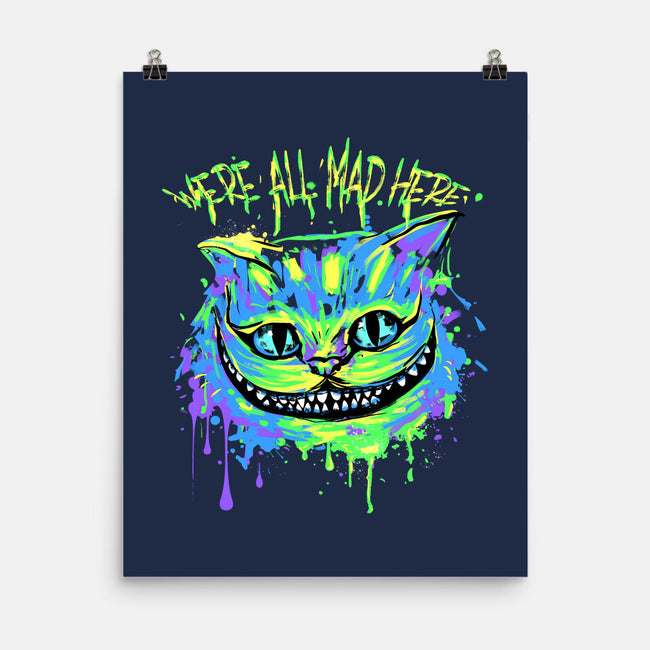 Colorful Mad Cat-none matte poster-IKILO