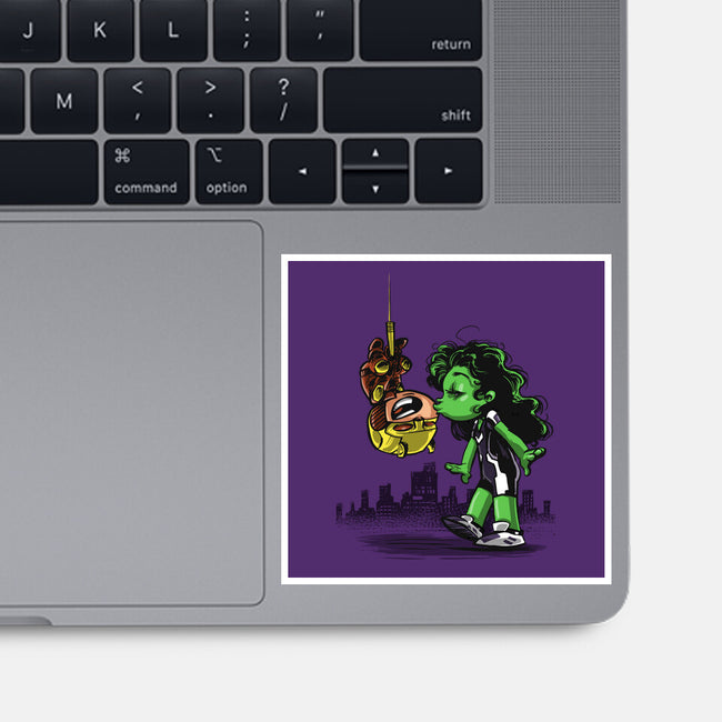 Spidey Style Kiss-none glossy sticker-zascanauta