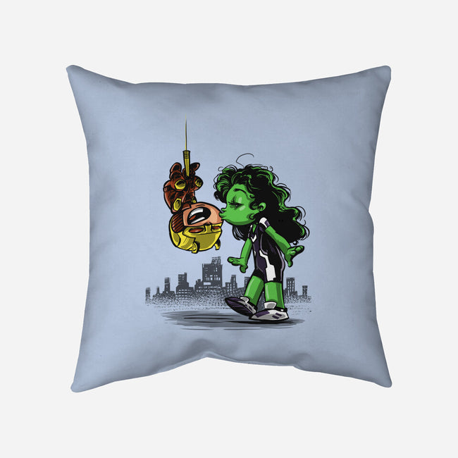 Spidey Style Kiss-none removable cover w insert throw pillow-zascanauta