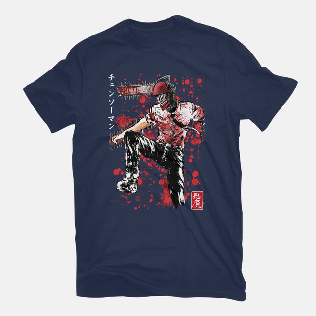 ChainsawMan Sumi-E-youth basic tee-DrMonekers