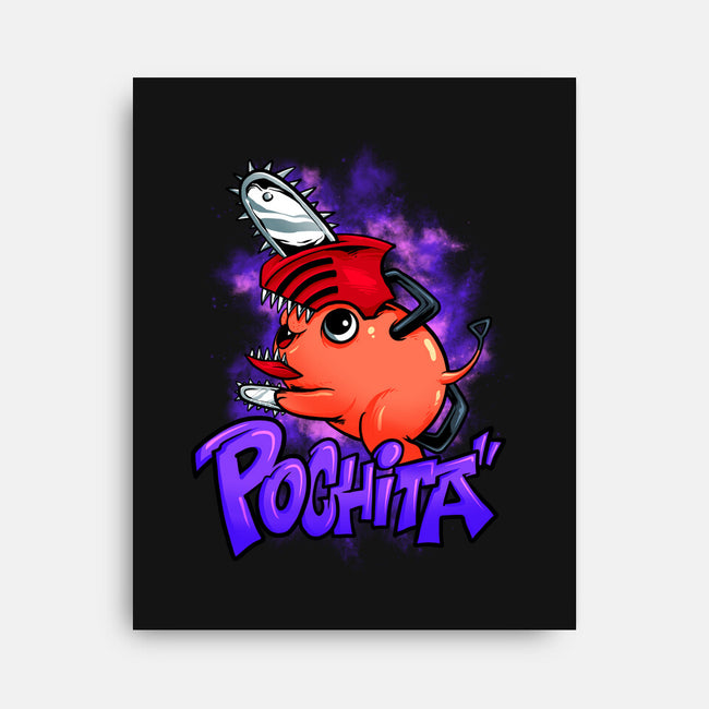 Pochita Goes Wild-none stretched canvas-spoilerinc