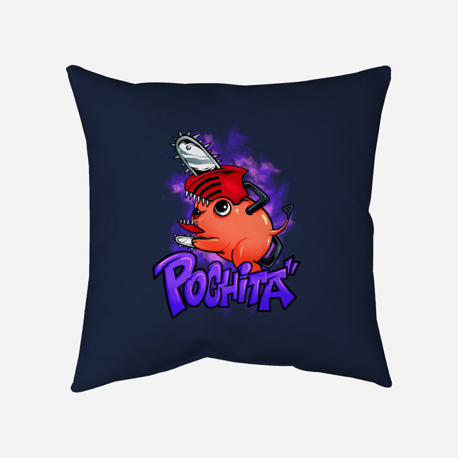 Pochita Goes Wild-none removable cover w insert throw pillow-spoilerinc