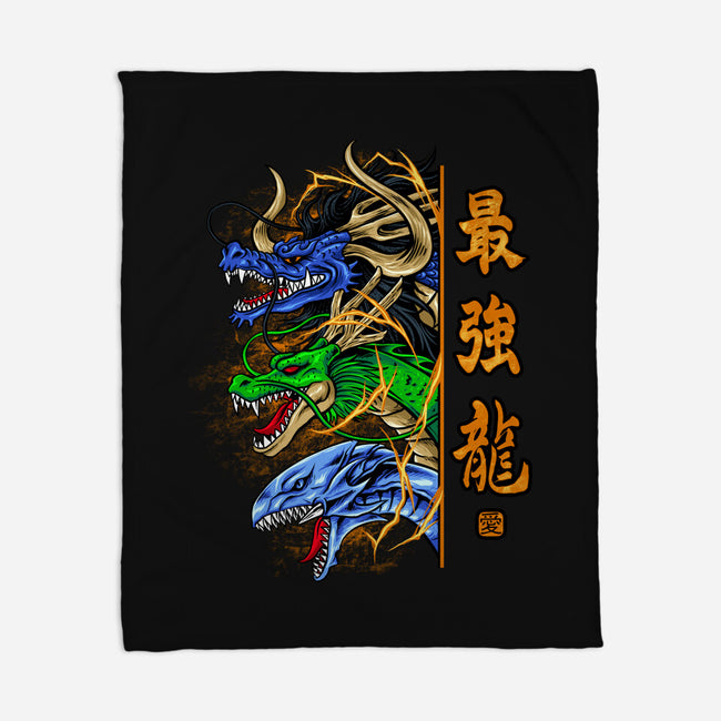 Trio Dragon-none fleece blanket-spoilerinc