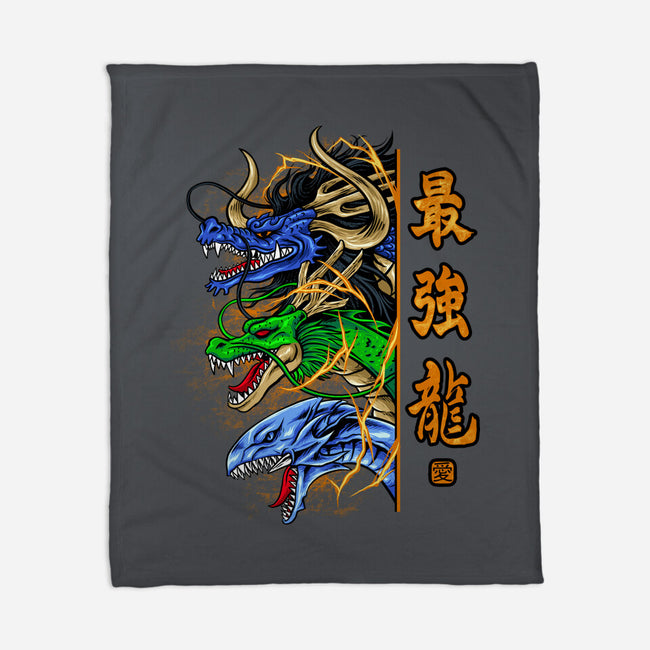 Trio Dragon-none fleece blanket-spoilerinc