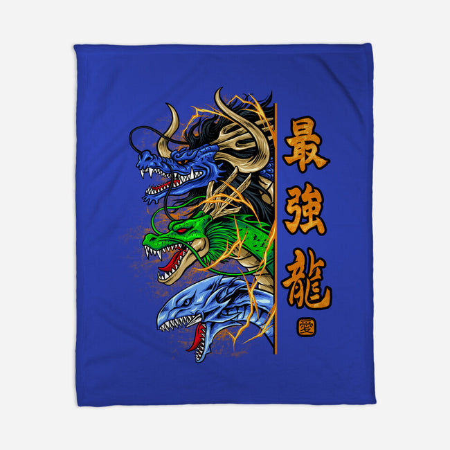 Trio Dragon-none fleece blanket-spoilerinc