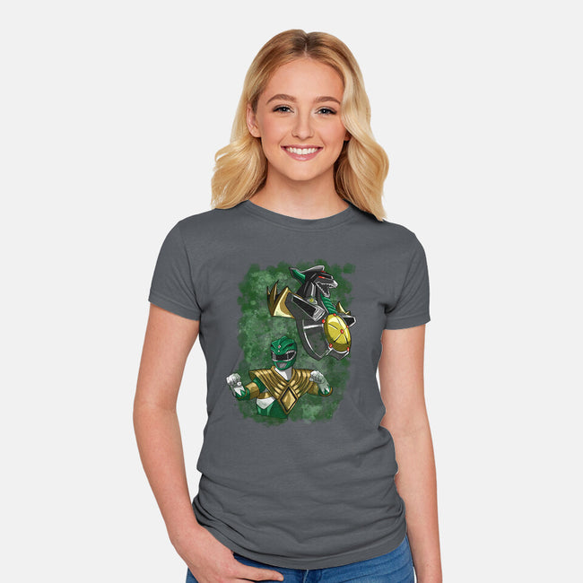 The Green Warrior-womens fitted tee-nickzzarto