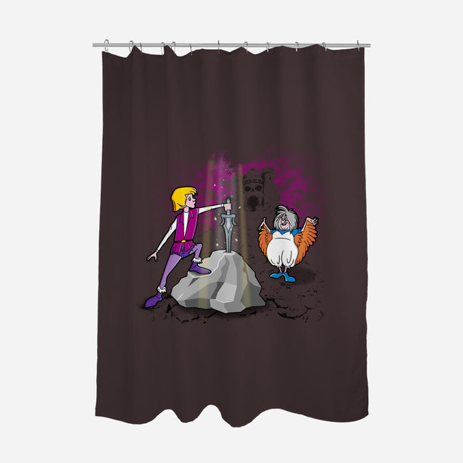 The Sword In The Grayskull-none polyester shower curtain-se7te