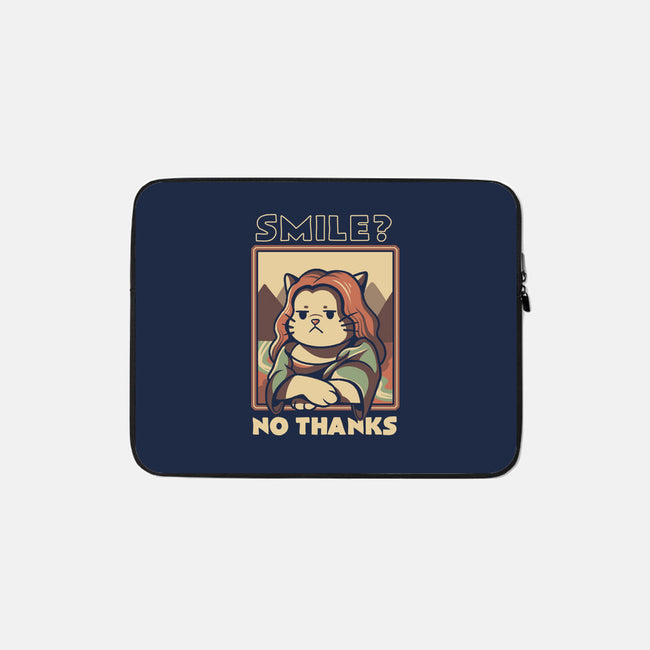 Smile? No Thanks-none zippered laptop sleeve-tobefonseca