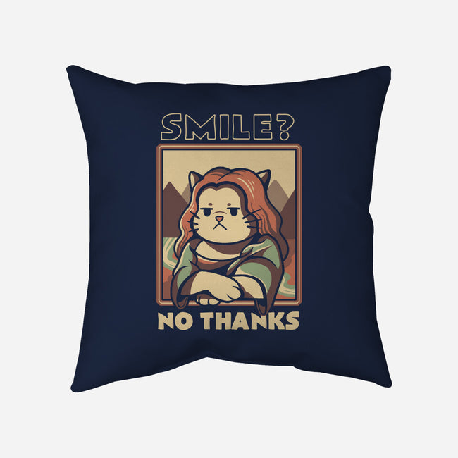 Smile? No Thanks-none removable cover w insert throw pillow-tobefonseca