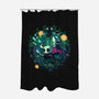 The Knight And The Hornet-none polyester shower curtain-Ca Mask