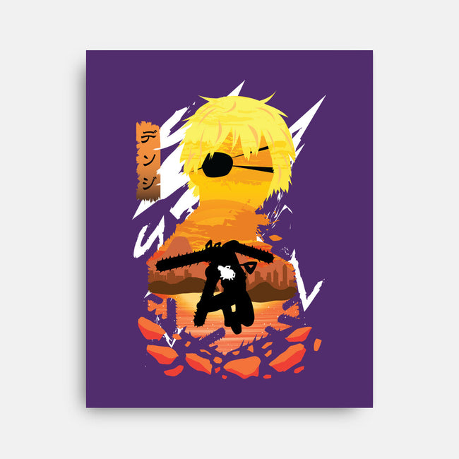 Chainsaws-none stretched canvas-SwensonaDesigns