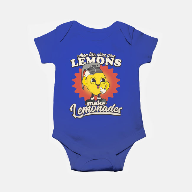 Lemons To Lemonades-baby basic onesie-RoboMega