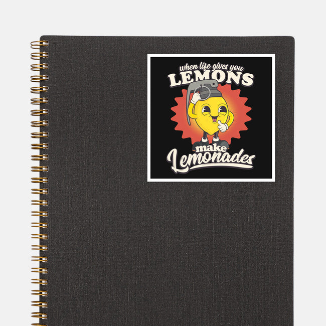 Lemons To Lemonades-none glossy sticker-RoboMega