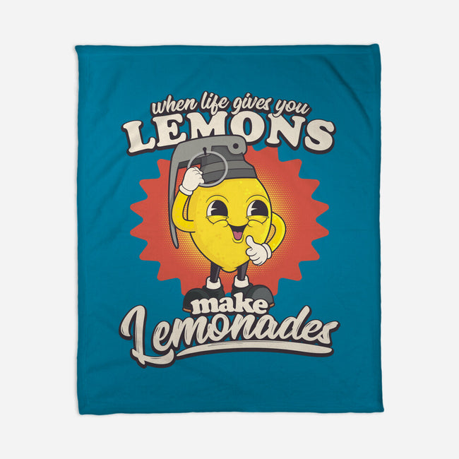 Lemons To Lemonades-none fleece blanket-RoboMega
