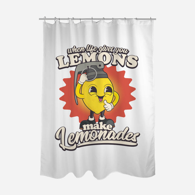 Lemons To Lemonades-none polyester shower curtain-RoboMega