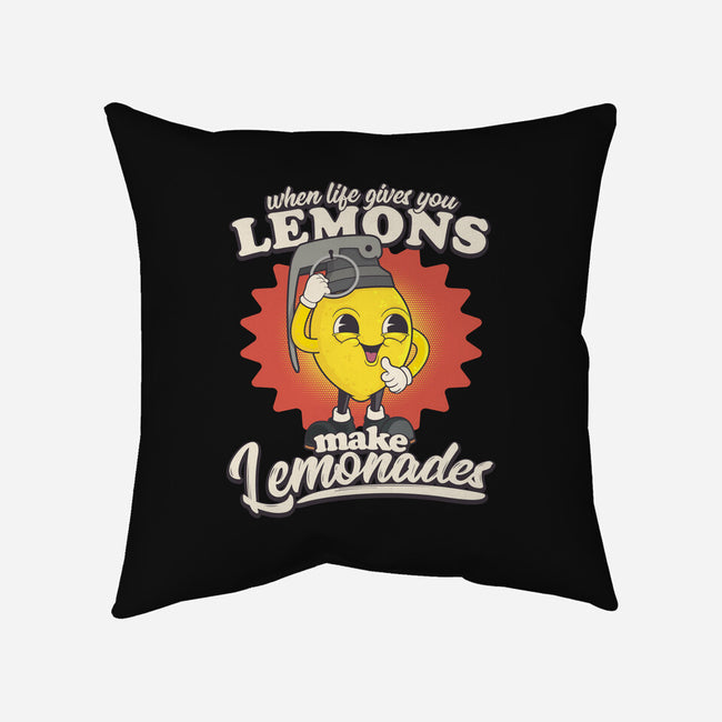 Lemons To Lemonades-none removable cover w insert throw pillow-RoboMega
