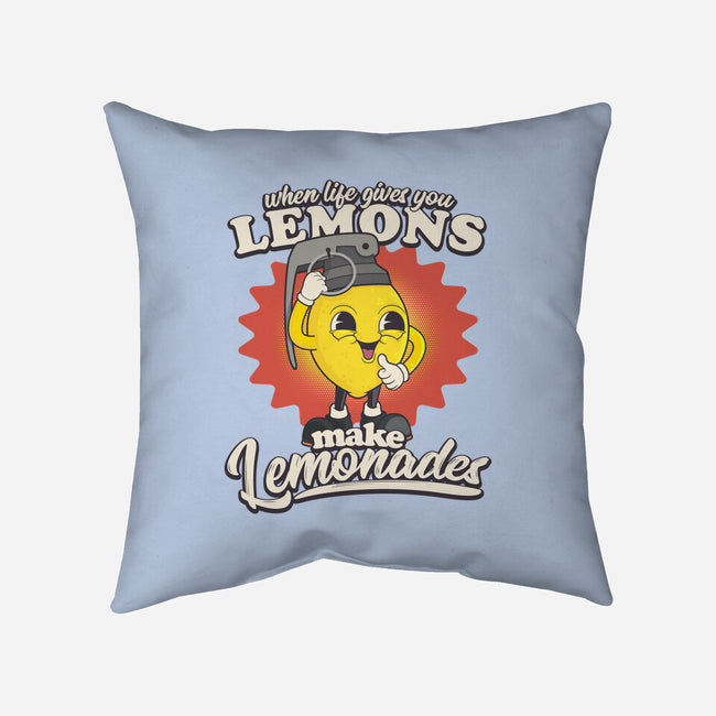 Lemons To Lemonades-none removable cover w insert throw pillow-RoboMega