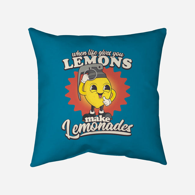 Lemons To Lemonades-none removable cover w insert throw pillow-RoboMega