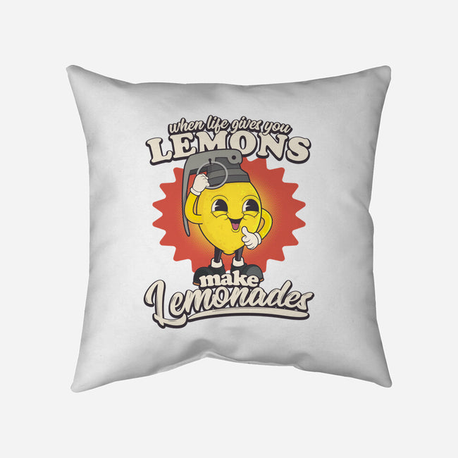 Lemons To Lemonades-none removable cover w insert throw pillow-RoboMega