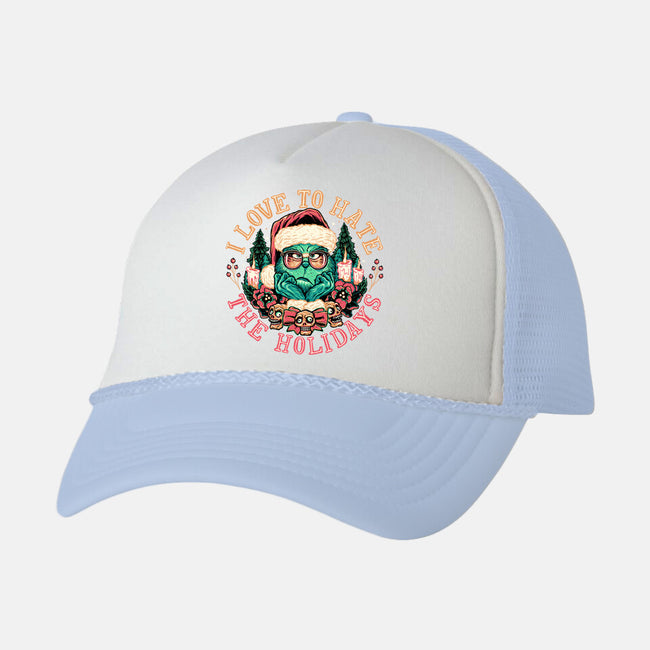 Love To Hate The Holidays-unisex trucker hat-momma_gorilla