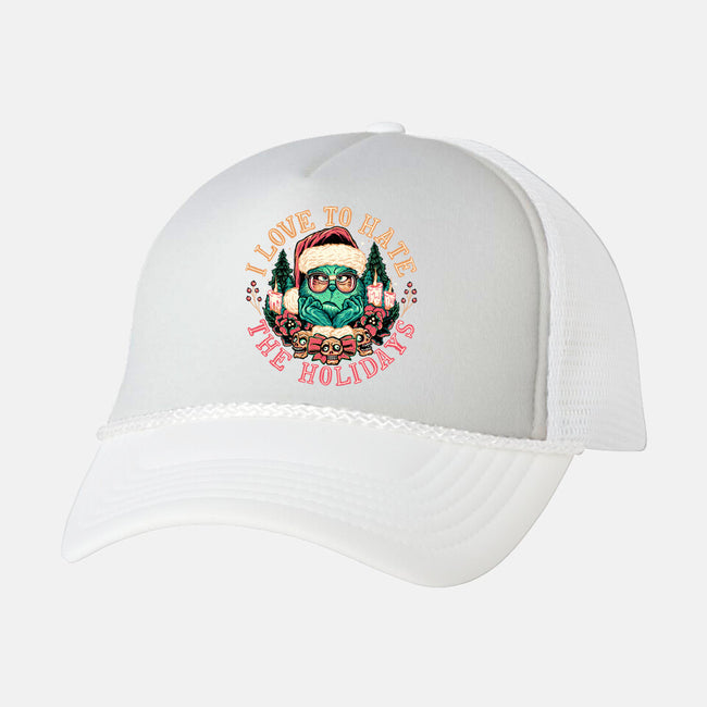 Love To Hate The Holidays-unisex trucker hat-momma_gorilla