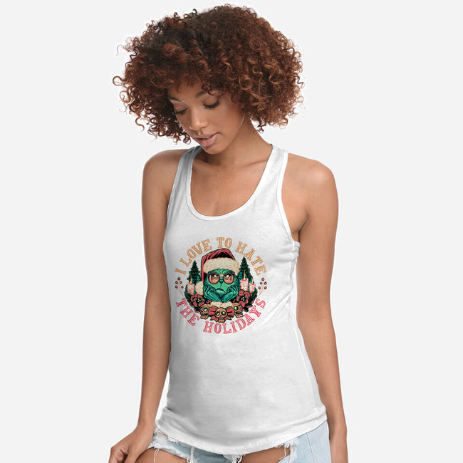 Love To Hate The Holidays-womens racerback tank-momma_gorilla