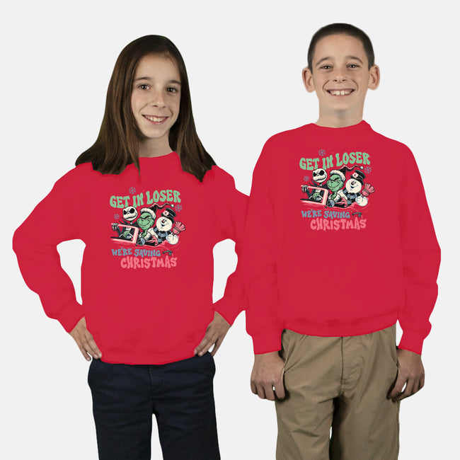 Christmas Losers-youth crew neck sweatshirt-momma_gorilla