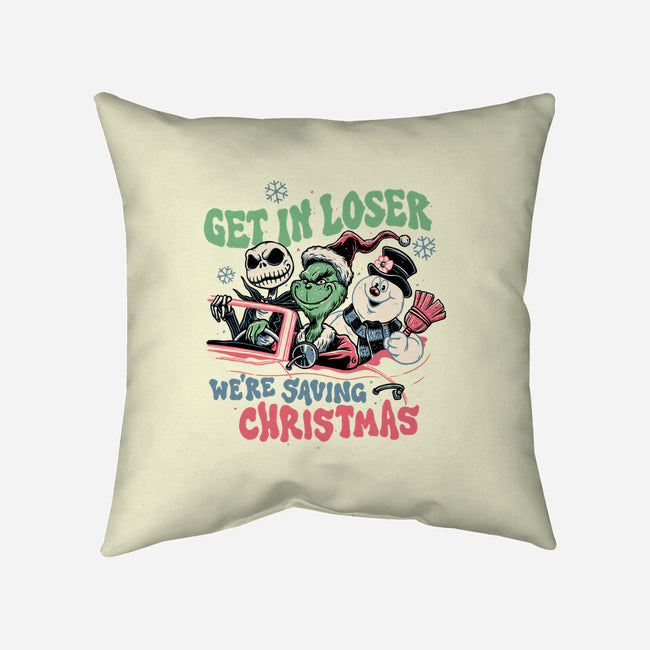 Christmas Losers-none non-removable cover w insert throw pillow-momma_gorilla