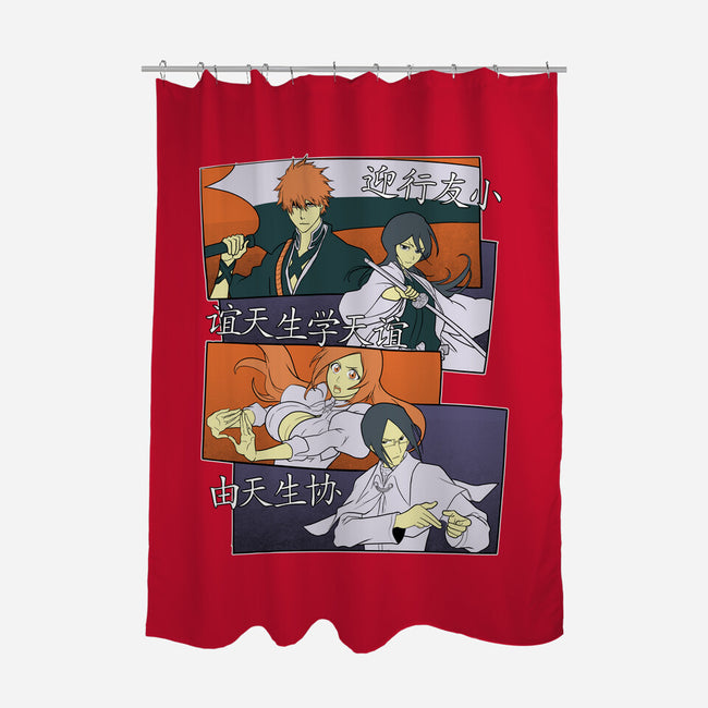 Soul Reaper Team-none polyester shower curtain-Astrobot Invention