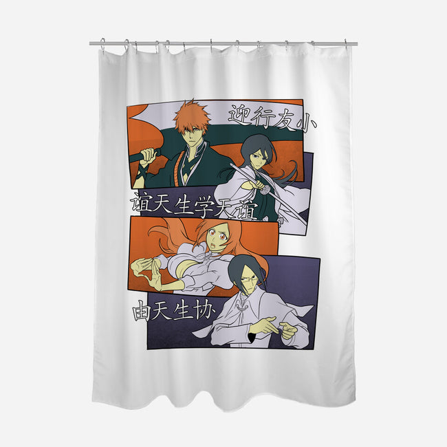 Soul Reaper Team-none polyester shower curtain-Astrobot Invention