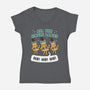 All The Jingle Ladies-womens v-neck tee-Weird & Punderful