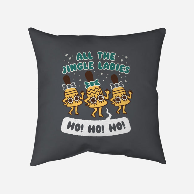All The Jingle Ladies-none removable cover w insert throw pillow-Weird & Punderful